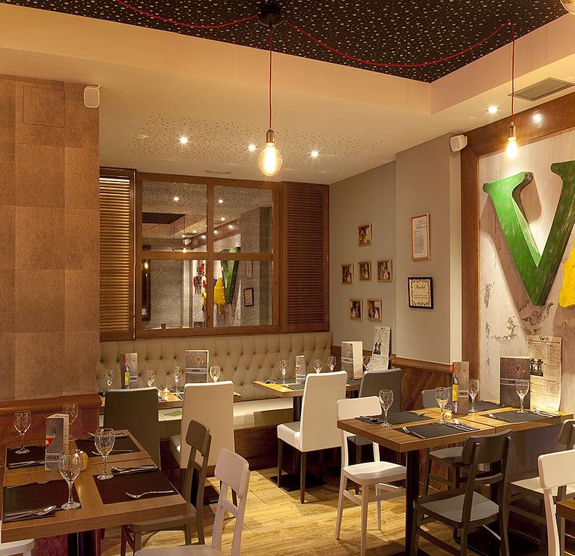 Decoración del restaurante Vivares en Madrid